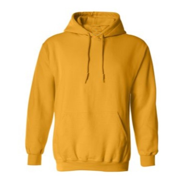 gold hooded pullover